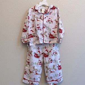 Pottery Barn kids North Pole Pj’s, 4T. NWT. Taken out of packaging for this pic